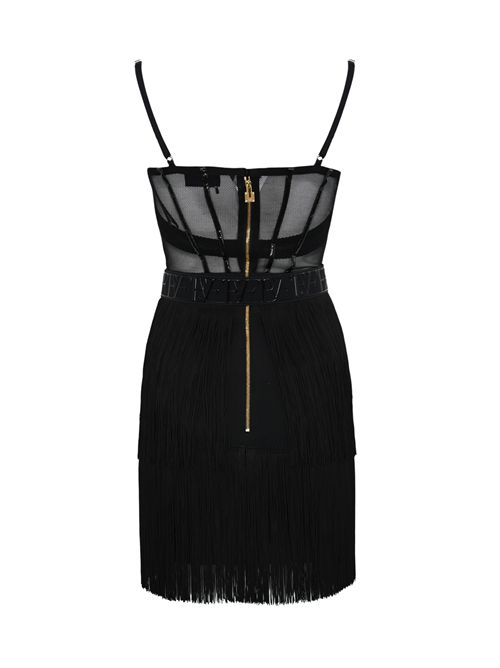 Abito in tulle con frange Elisabetta Franchi | AB82556E2110